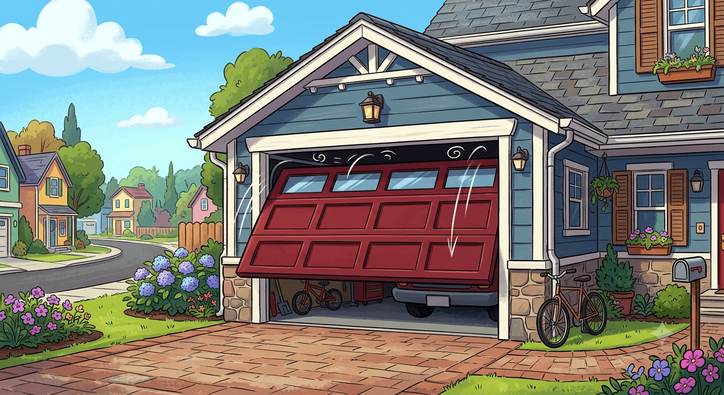 Animated Garage Door Background
